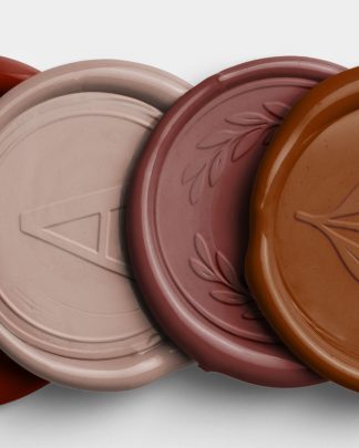 Crimson Vertical Stack of Four Wax Seals with Design 02 PNG Image High Resolution.jpg