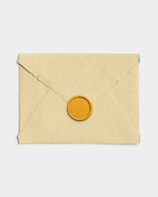 Golden Handmade Paper Envelope with Wax Seal 01 PNG Image Thumbnail.jpg