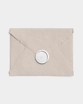 Ivory Handmade Paper Envelope with Wax Seal with Design 01 PNG Image Thumbnail.jpg