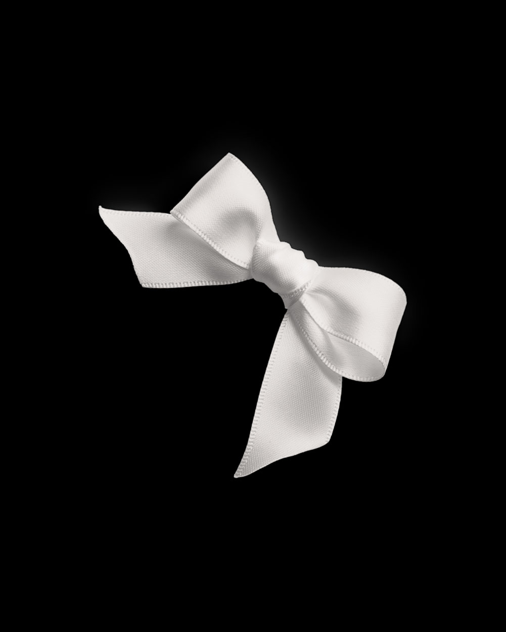 Ivory Satin Ribbon Bow 04 PNG Image Isolated Object.jpg