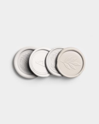 Ivory Vertical Stack of Four Wax Seals with Design 01 PNG Image Thumbnail.jpg