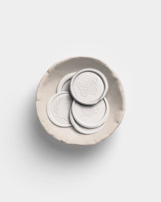 Ivory Wax Seals in Ceramic Bowl with Design 01 PNG Image Thumbnail.jpg