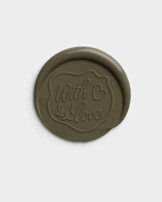 Olive Offset Wax Seal with Organic Edge with Design 01 PNG Image Thumbnail.jpg