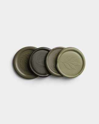Olive Vertical Stack of Four Wax Seals with Design 01 PNG Image Thumbnail.jpg