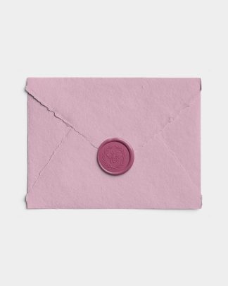 Rosewood Handmade Paper Envelope with Wax Seal with Design 01 PNG Image Thumbnail.jpg