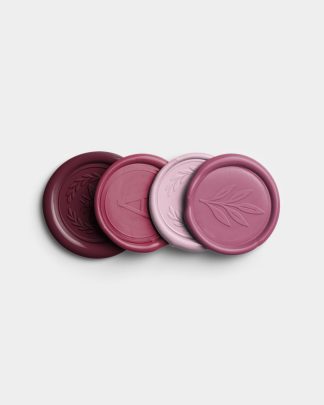 Rosewood Vertical Stack of Four Wax Seals with Design 01 PNG Image Thumbnail.jpg