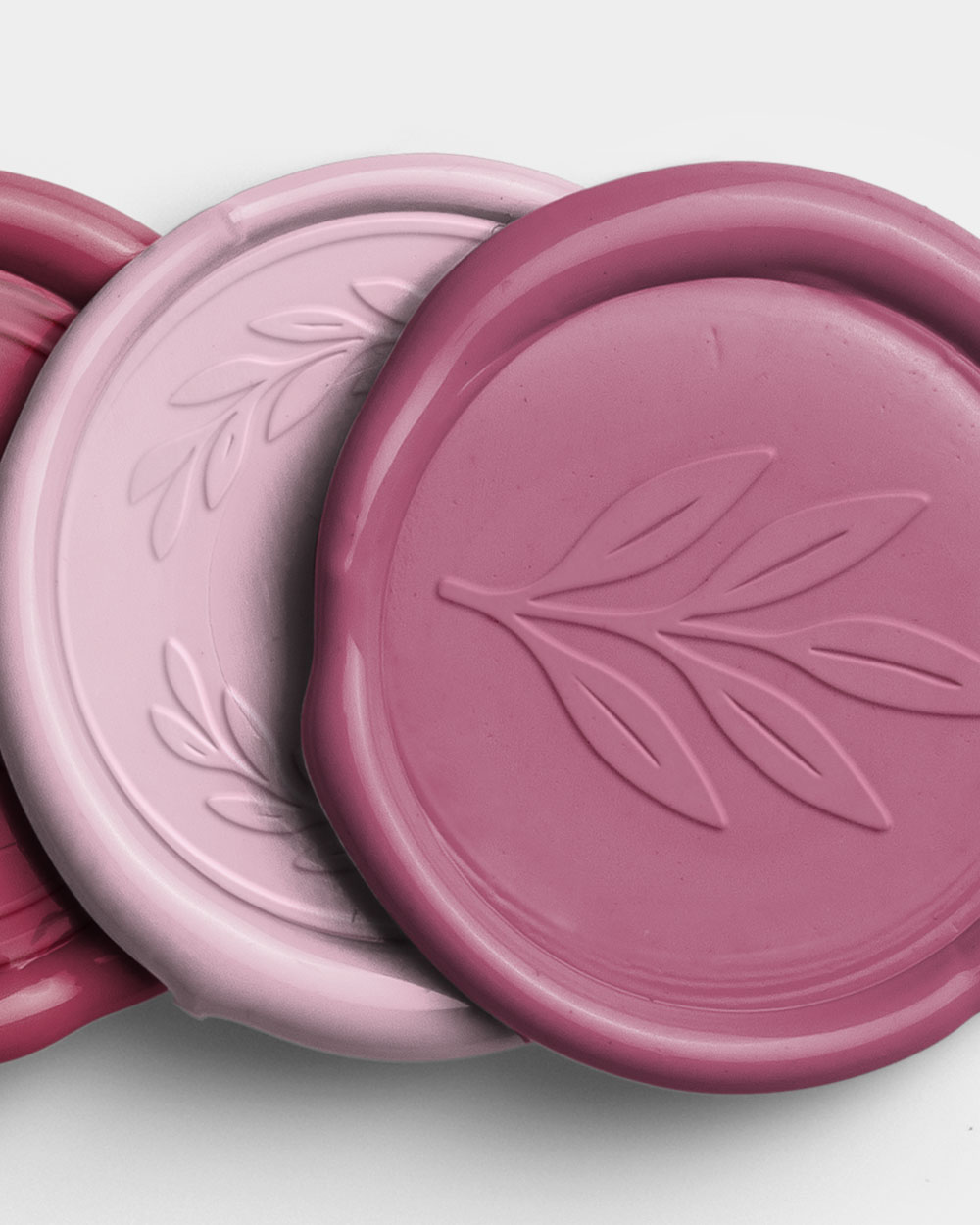 Rosewood Vertical Stack of Four Wax Seals with Design 02 PNG Image High Resolution.jpg