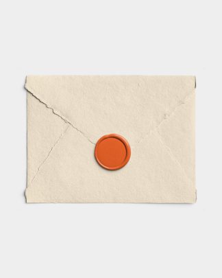 Tangerine Handmade Paper Envelope with Wax Seal 01 PNG Image Thumbnail.jpg