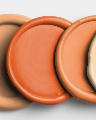 Tangerine Vertical Stack of Four Wax Seals 02 PNG Image High Resolution.jpg