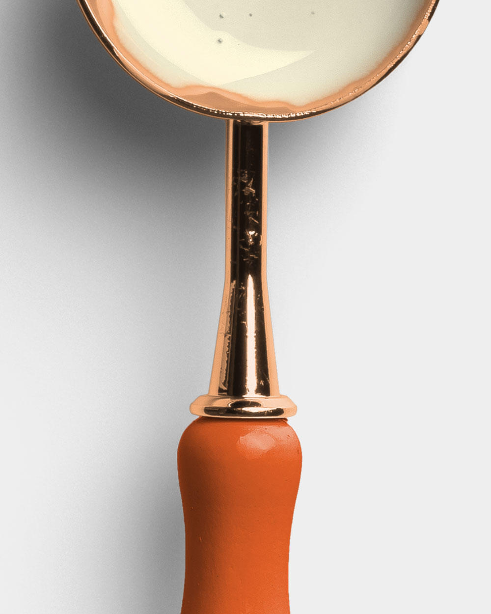 Tangerine Wax Melting Spoon with Wax 02 PNG Image High Resolution.jpg