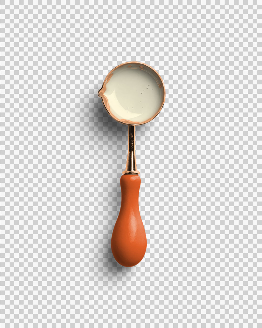 Tangerine Wax Melting Spoon with Wax 03 PNG Image Transparent Background.jpg
