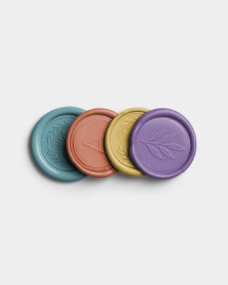 Vertical Stack of Four Wax Seals with Design 01 PNG Image Thumbnail.jpg