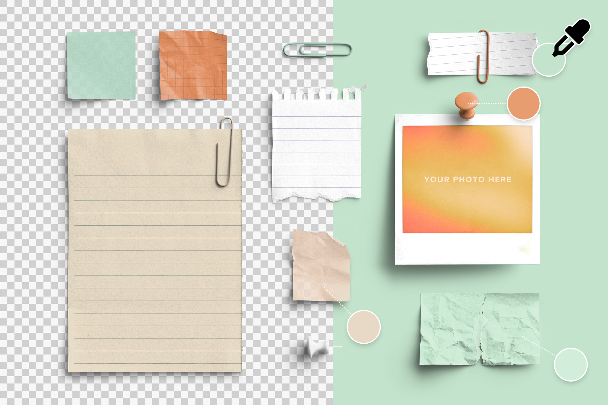 Saffron Card and Photo Notes Editable Objects Pack 04 Color Editable.jpg