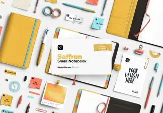 Saffron Digital Planner Creator 01 Cover Flatlay