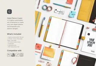 Saffron Digital Planner Creator 02 Overview whats Included