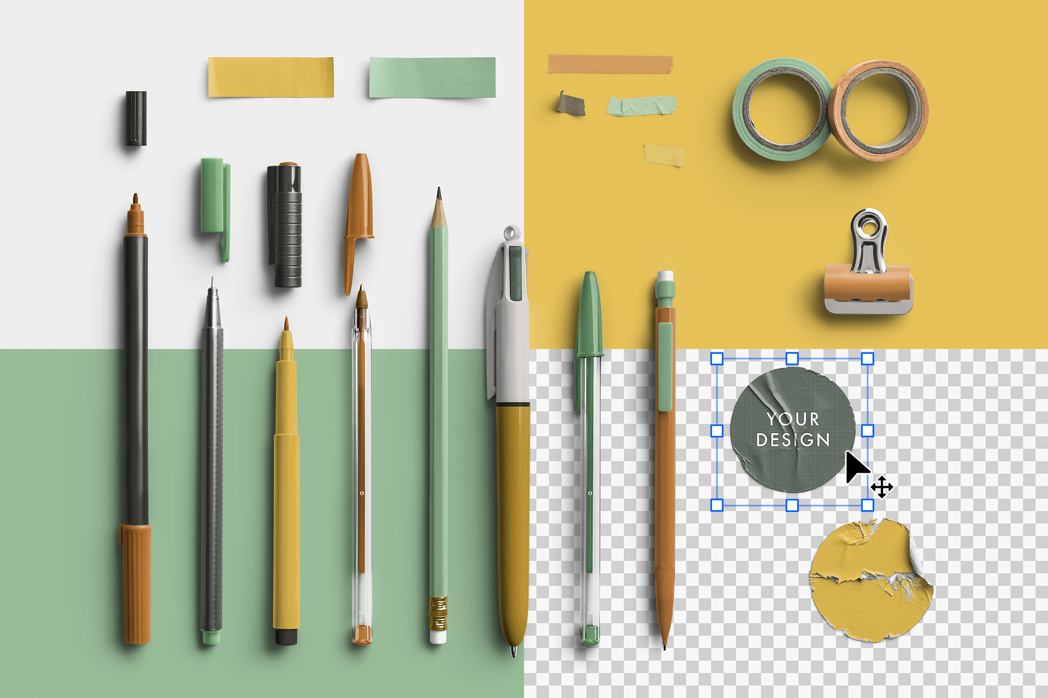 Saffron Markers and Washi Toolkit Editable Objects Pack 03 Isolated Objects.jpg