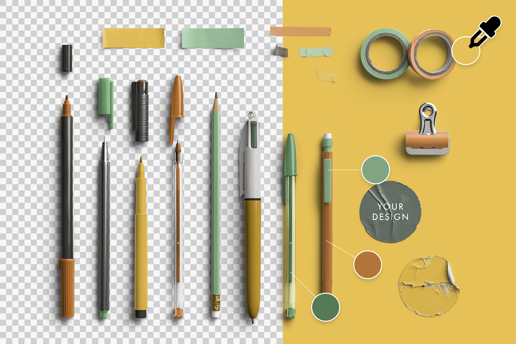 Saffron Markers and Washi Toolkit Editable Objects Pack 04 Color Editable.jpg