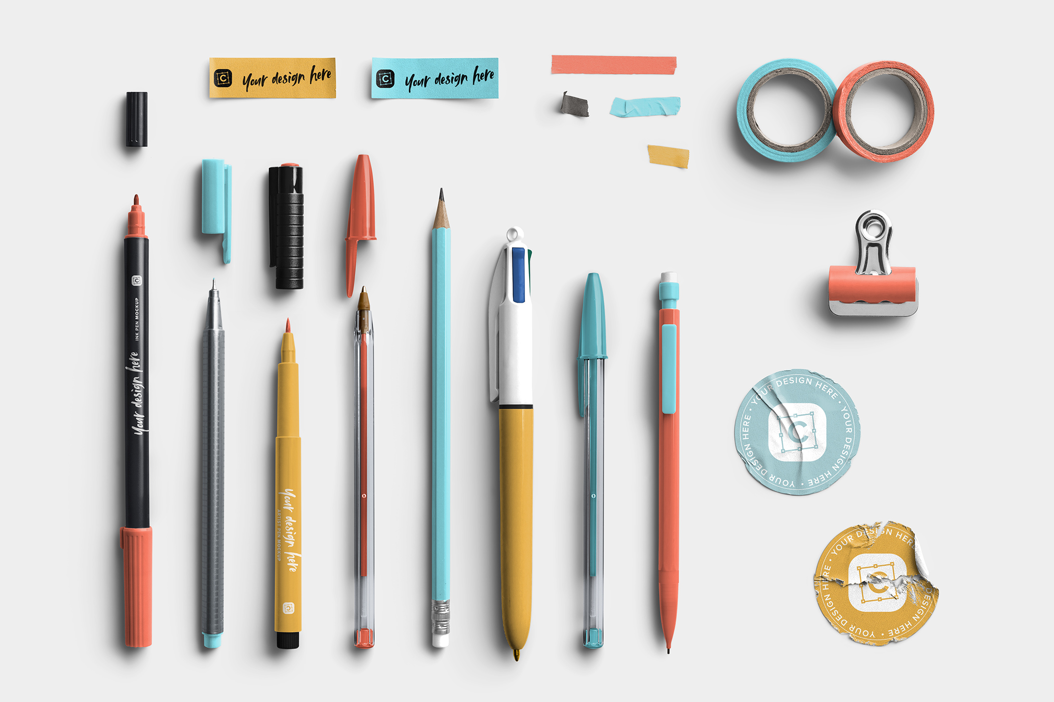 Saffron Markers and Washi Toolkit Editable Objects Pack 07 PSD Mockup Scene.jpg