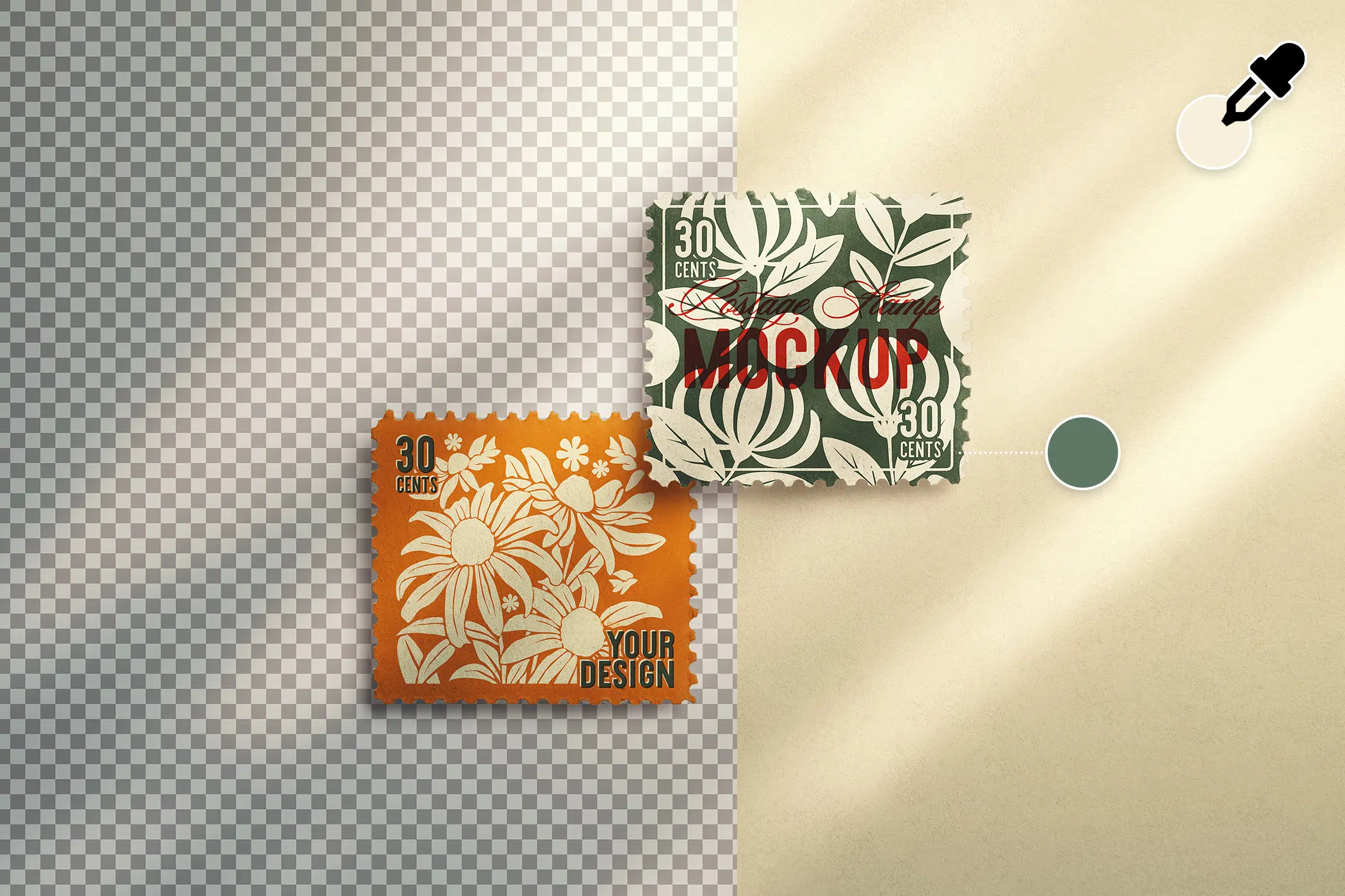Two Horizontal Postage Stamp Mockup 04 Color Editable.jpg