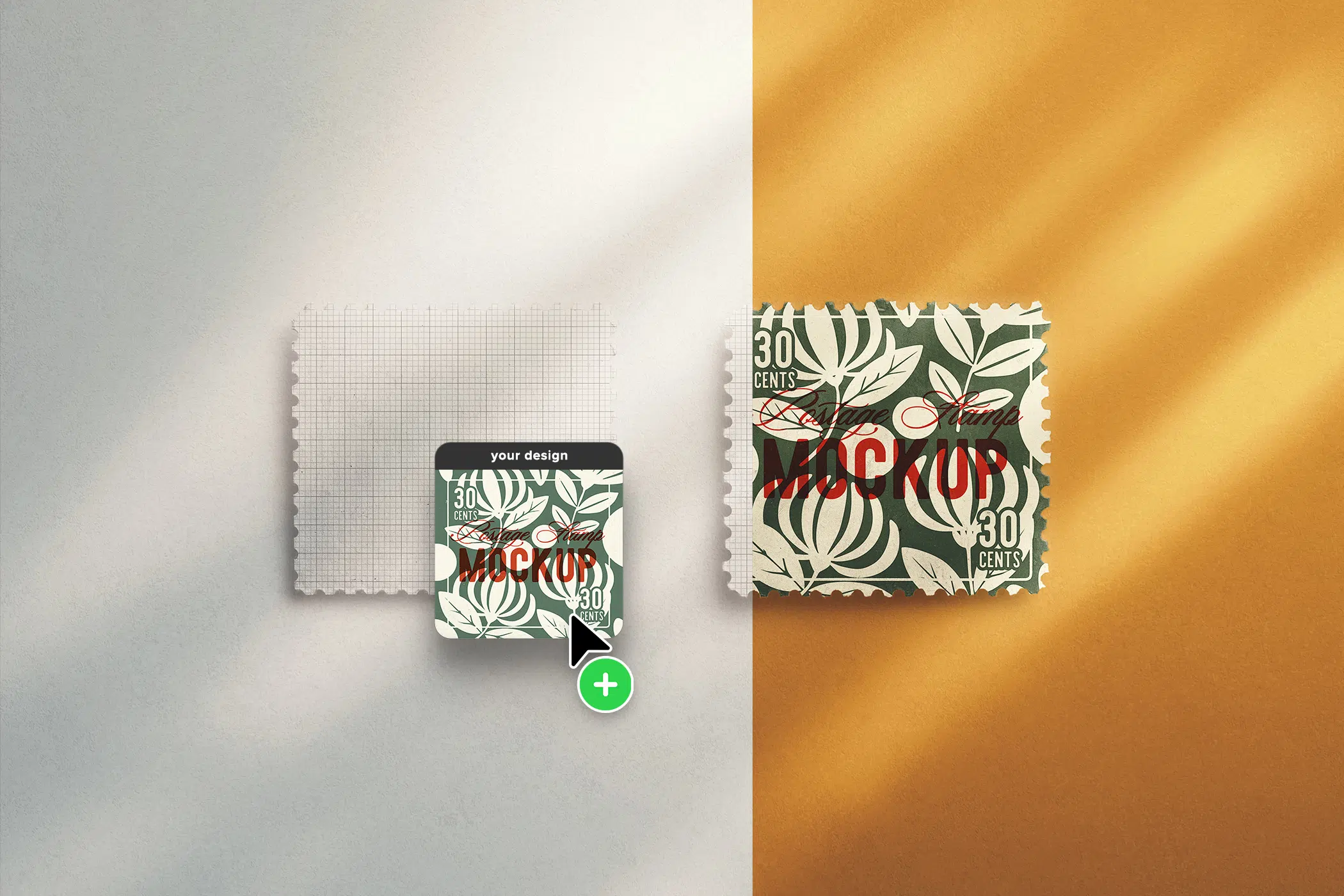 Two Horizontal Postage Stamp Mockup 05 Add your design.jpg