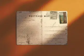 Vintage Postcard with Postage Stamps Mockup 01 Thumbnail2.jpg