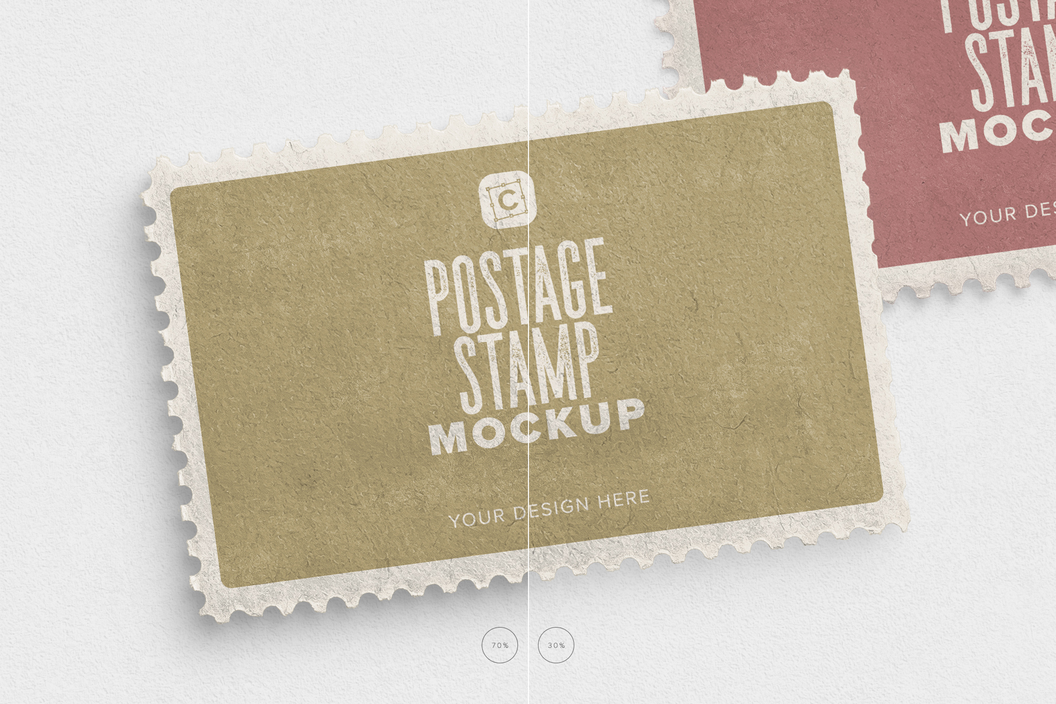 Two Horizontal Vintage Postage Stamp Mockup 06 Separated Shadows.jpg