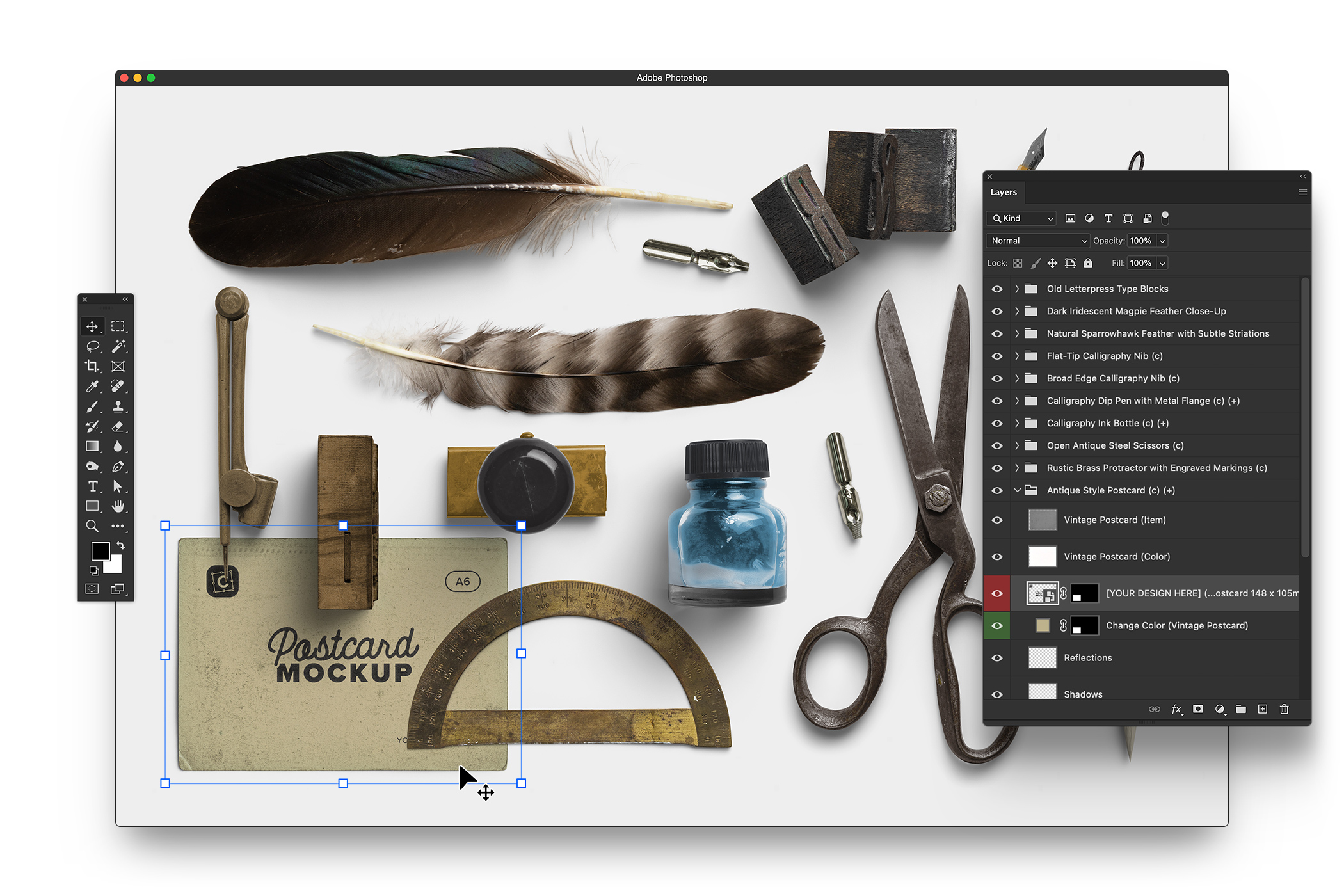 Vintage Stationery Set 05 Layered PSD Mockup.jpg