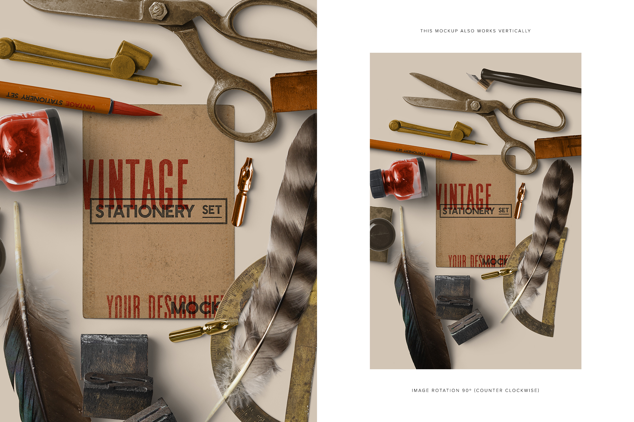 Vintage Stationery Set 05 Mockup Rotation Landscape or Portrait.jpg