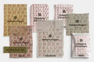 Editable Glassine Envelopes and Vellum Paper Object Pack
