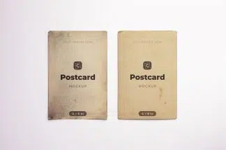 6×4in Vertical Vintage Postcards mockup